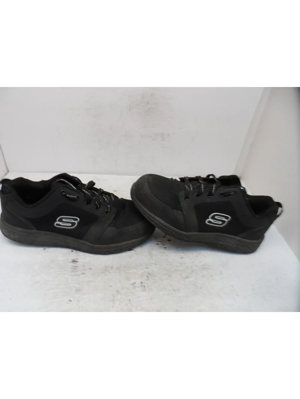 SKECHERS WORK Men's Aluminum Toe SP Athletic Work Shoes 99999068 Black 7.5M